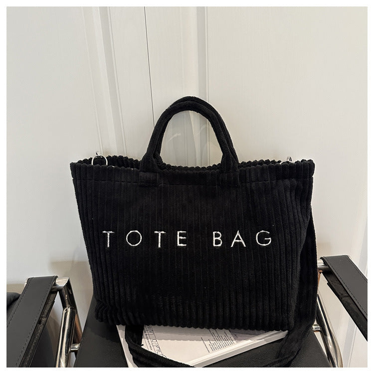 Corduroy Shoulder Crossbody Bag