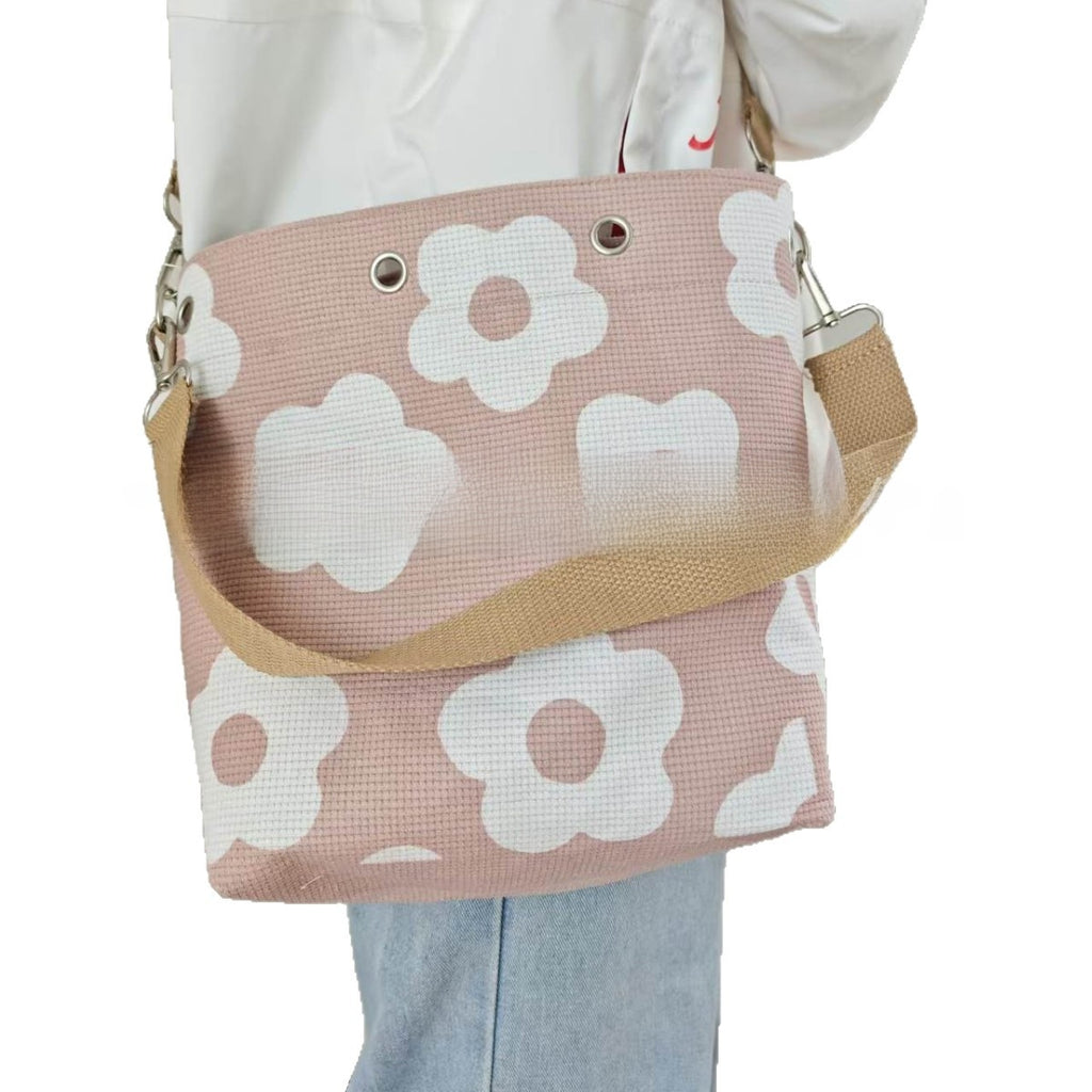 Hand-Crocheted Floral Tote Bag