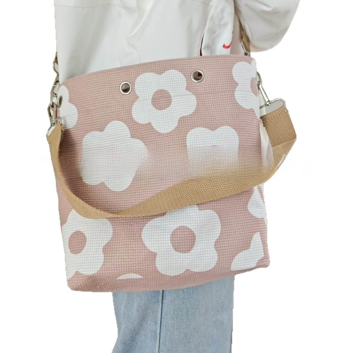 Hand-Crocheted Floral Tote Bag