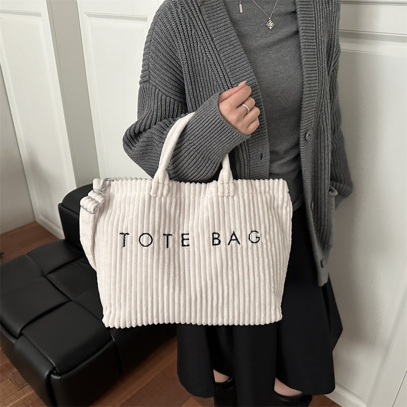 Corduroy Shoulder Crossbody Bag