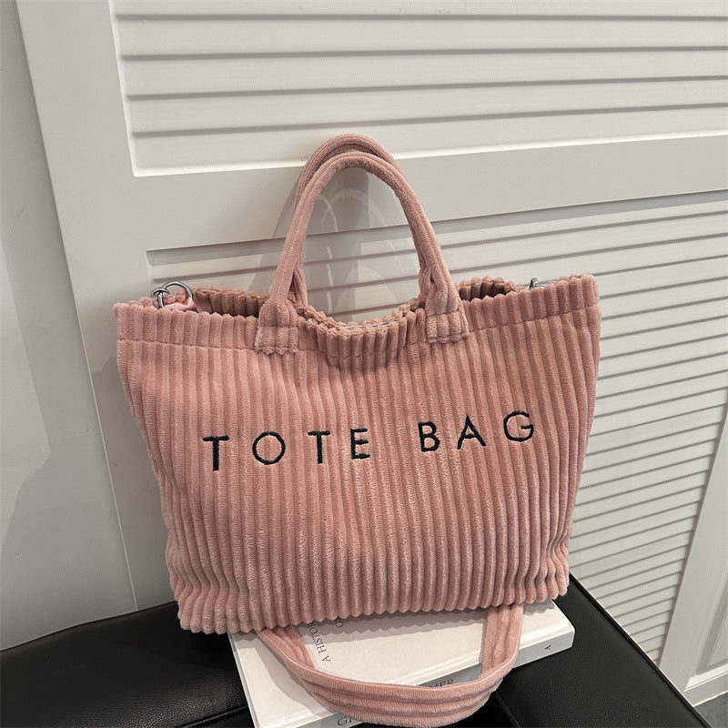 Corduroy Shoulder Crossbody Bag