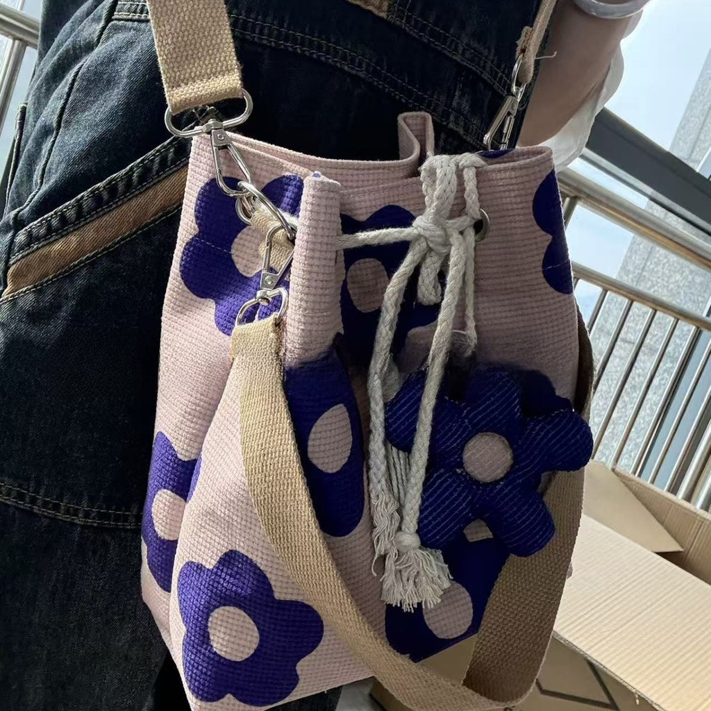 Hand-Crocheted Floral Tote Bag